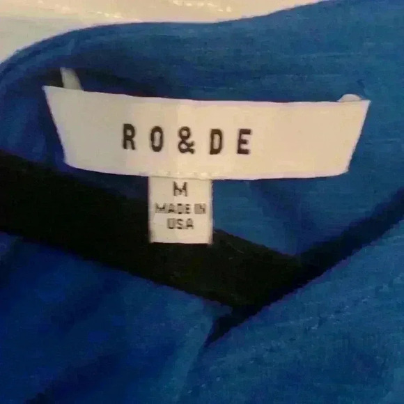 Blue tie back tank from Anthropologie. Size M. - Picture 3 of 3